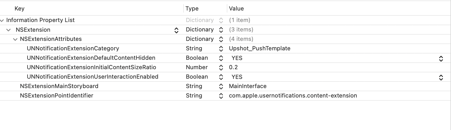 Info.plist Changes